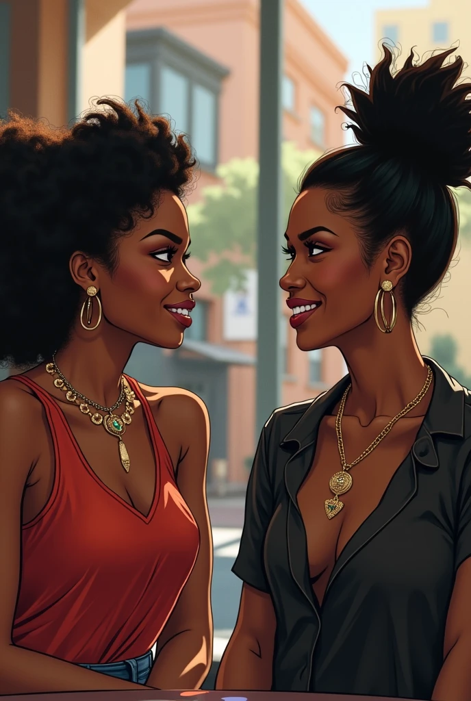 masterpiece, ((better quality)), ebony, slut, group, multiple_females, Depraved facial expression, (((fishnet dress))), dark skin, afro_style, seductive, vulgar clothes, almost_naked, acid colors ((pink, yellow, green, red)), drunk_party, alleyway background (((porno, sexy)))