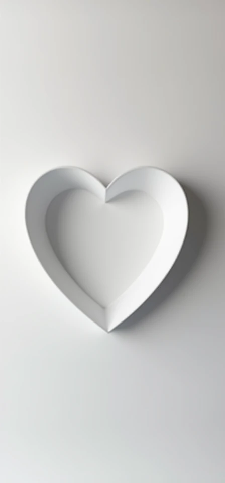 Heart shaped hole in paper, feature