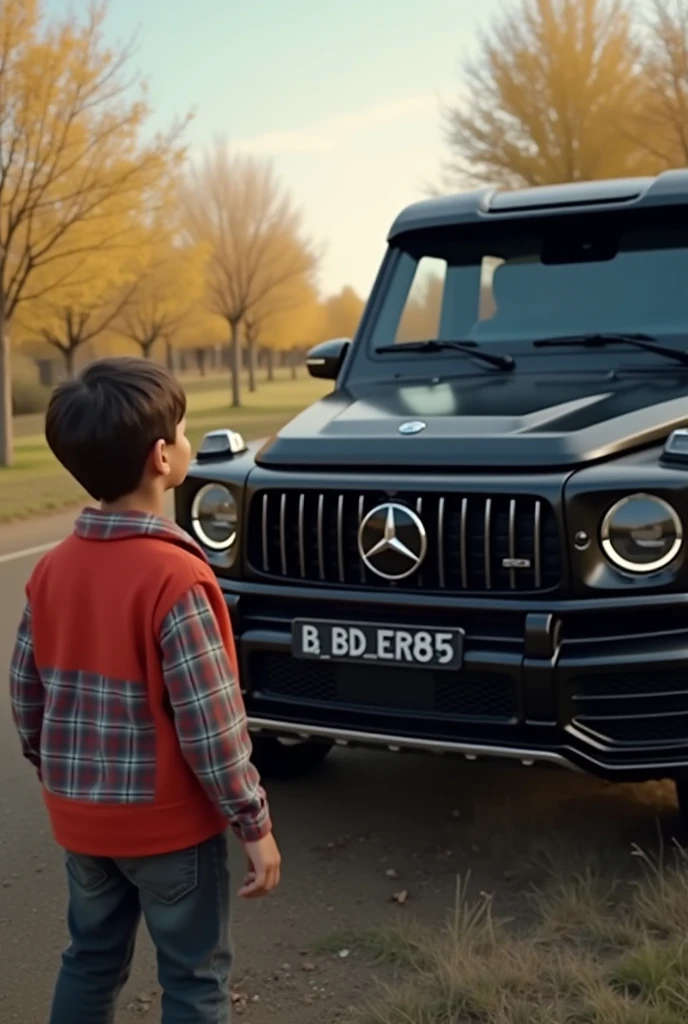 Make a group of boys laughing and hugging each other at dark night with a full  moonlight with the snow fall and near a shining ocean with their Benz truck ultra graphics HD realistic 
