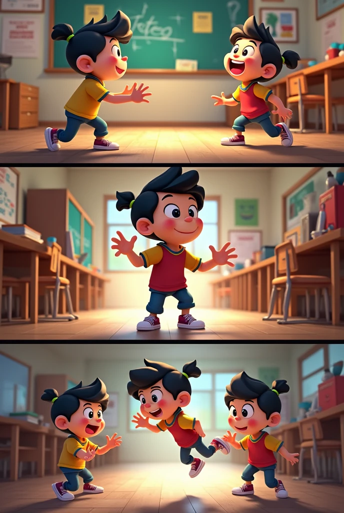 a child hitting another