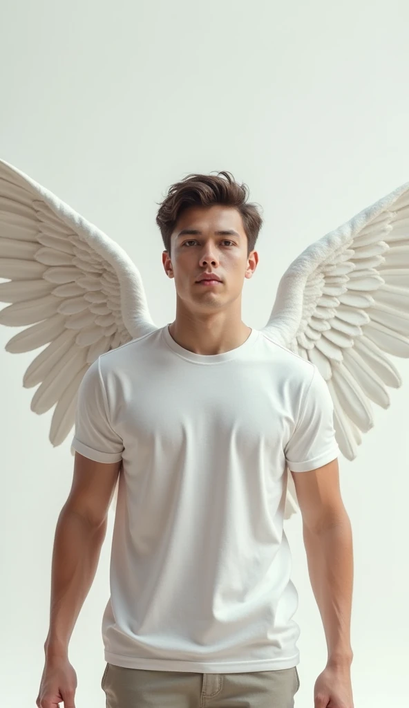 Homem anjo com roupa completa