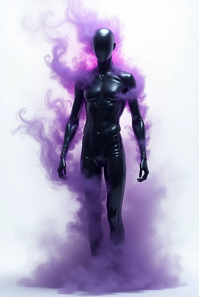 Create a supervillain who wears a costume that imitates potassium bromide in solution, With a purple and silver hue. He wears a shimmering outfit that appears to be made of vapors and mists, He also wears a mask that covers his face, which has a purple tint