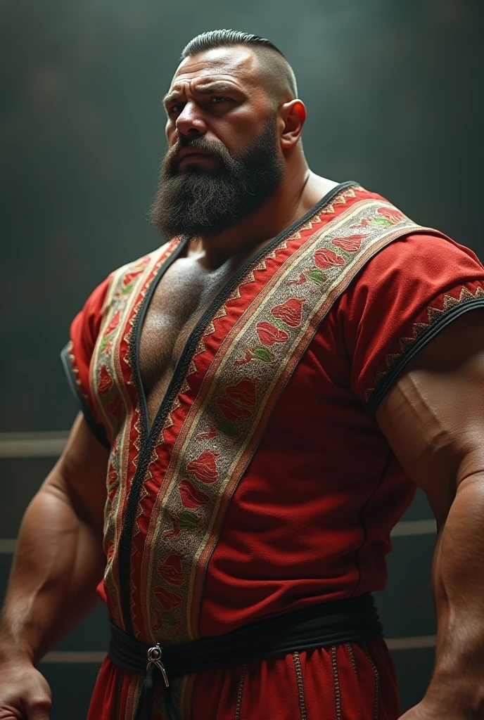 (A high-resolution masterpiece,Best quality,Ultra-detailed paintings)A sweaty bald man,Sharp eyes,Serious expression,Wearing monk costumes,Cutting wood shirtless,In a sunny rural background,Shows his muscles and facial hair。(Be aware of:Hopefully, you can provide an example of the picture or a more detailed description,in order to generate pictures more accurately)