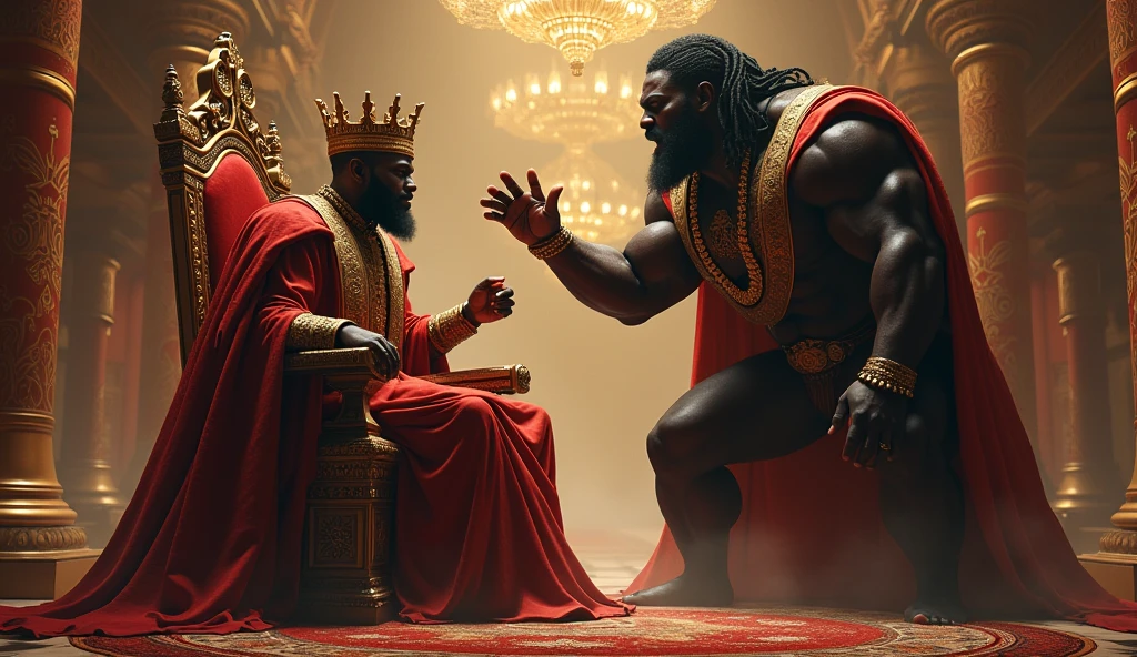 Akanbi and Ilori were arrested and brought down to the king kneeling down 