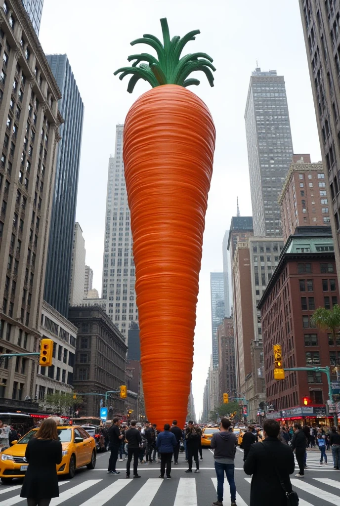 Carrot sculpture in the middle of New York City
