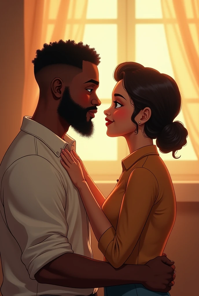 Mr olamide who is now more relaxed and less stern, watches Bolu with admiration, his expression one of trust 