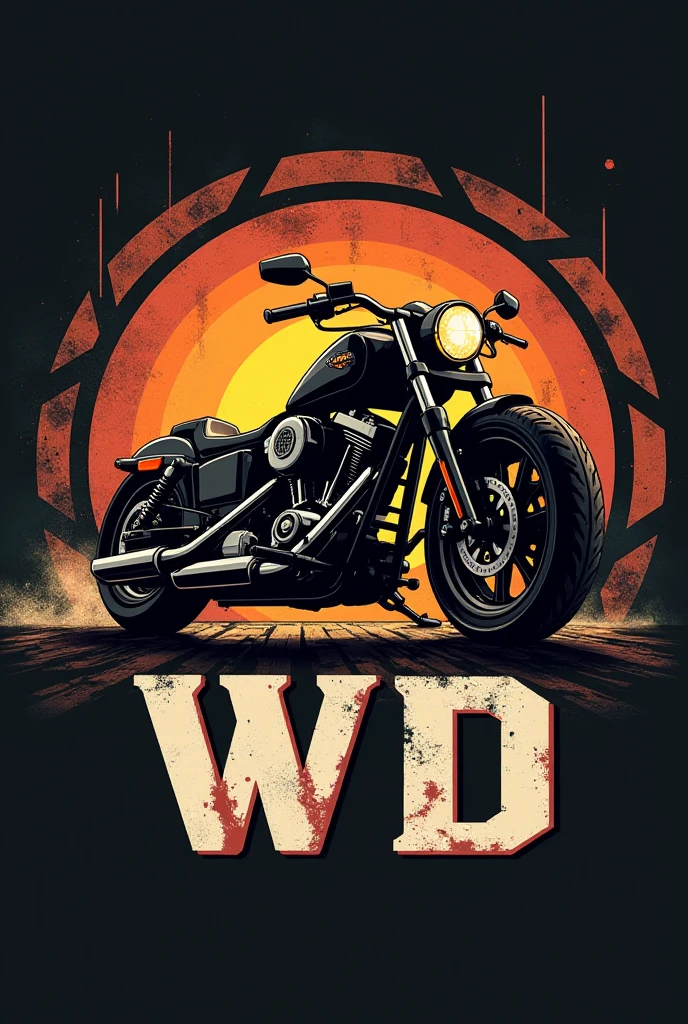 Harley Davidson on T-shirt
