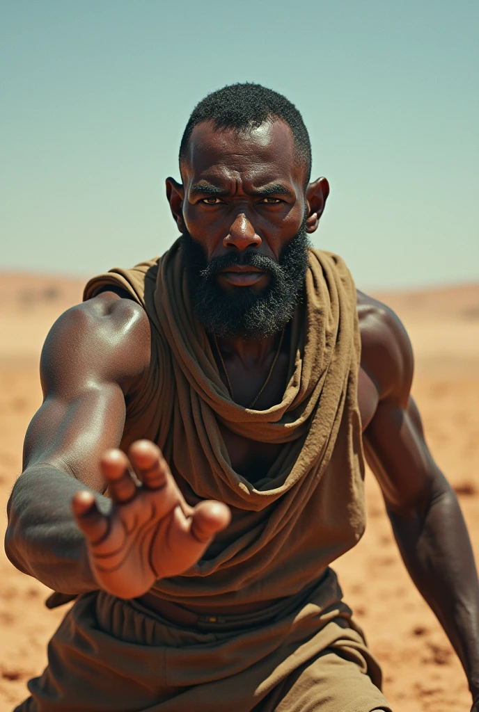 African male with sand manipulation powers
