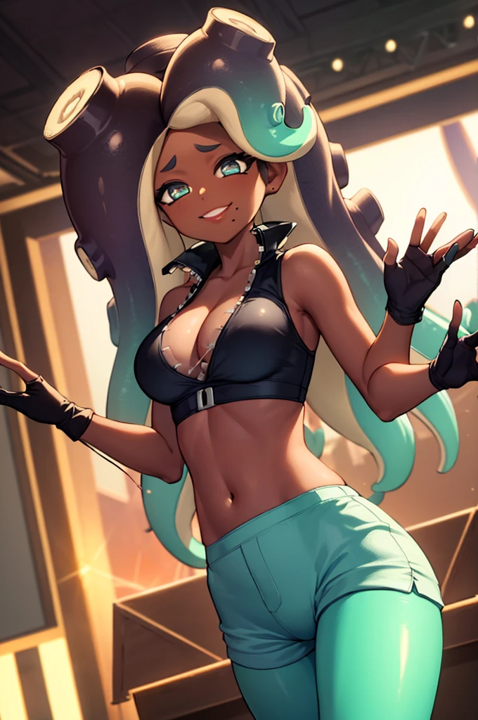 masterpiece:1.2, best quality, realistic, (real picture, intricate details, depth of field), ((woman, beautiful detailed face, longe wavy blonde hair, huge breasts, gorgeous aquamarine eyes, highly-detailed, perfect face, (skindentation), thick thighs, wide hips, small waist, tall body, big ass), blushing, gigglin, having fun, smiling, )) anime, illustration, Japanese retro futurism, cyber, sci Fi, angel theme, future angel, full body, one piece style, anime, retro futurism, twin tails hair, girly, feminine, cute, playful, sexual pose, flirty, hearts,