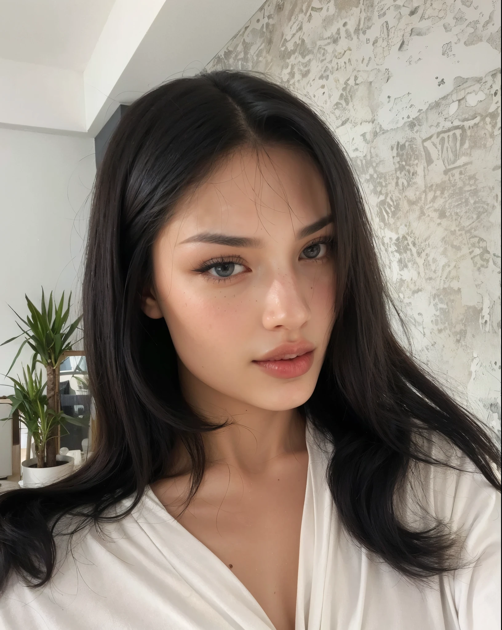 There is a woman with long black hair posing for a photo, beautiful latin face, Violet Myers, Beautiful Mexican woman, beautiful tan mexican woman, Alanis Guillén, colombian, sexy girl with dark complexion, 30 year old Cuban woman., latina skin, with brown skin, 18 years, peruvian look, ayahuasca