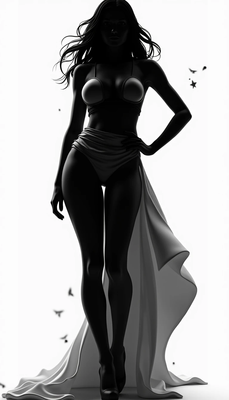 Please make me a cool black and white template for Commission art.