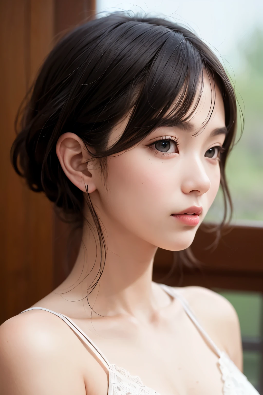 (masterpiece: 1.3), (8K, Realistic, RAW Photos, Highest quality: 1.4), Japanese girl, (Random hairstyle: 1.2), Micro Bikini: 1.2, Highly detailed face, Eye on the details, double eyelid, tilt one&#39;s chest forward, Sharp focus: 1.2, Cute Woman: 1.4, Light brown hair, Highest quality, masterpiece, Ultra-high resolution, (Realistic:1.4), Highly detailed and professionally lit smiles, Playground Background, Athlete Stretching, tight white crop top, Light blue racing shorts, Shiny sweat, Baby F, Serious expression, short hair, Strong thighs, thin eyes, 引き締まったthinウエスト