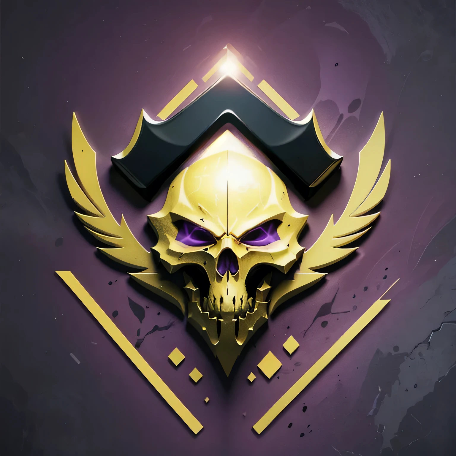 A logo with a very simple helmet for a death faction in an RPG world, death emblem , only black color /dark purple, frantic, calm, chic, symmetrical, elegant, high quality, gushing blood, Art work, Cinematic