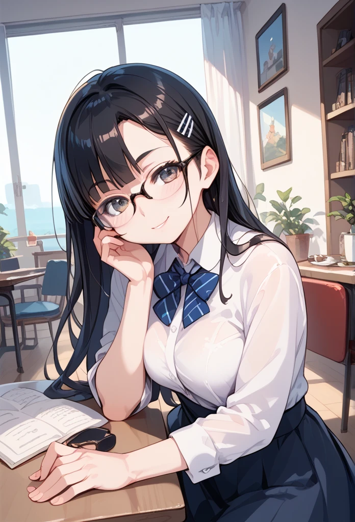 Black hair, glasses, Kamishibai