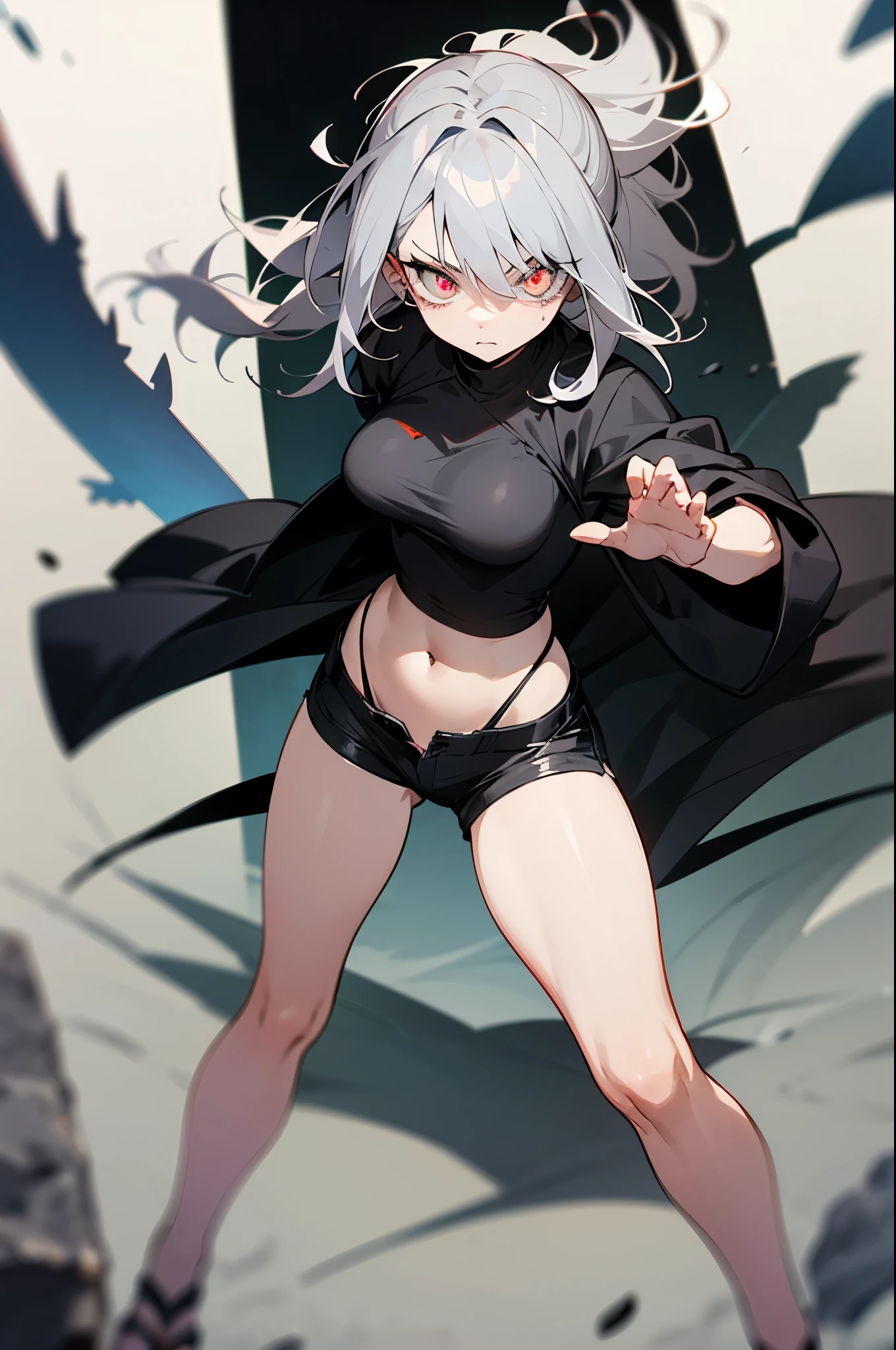 Vittorio_Veneto \(warship girls r\),((masterpiece)),(((best quality))),((ultra-detailed)),((illustration)),((disheveled hair)),((frills)),black leather rider jacket,office in the dark,Fingertips of black leather gloves on both hands,wearing black leather gloves,sitting in a black leather chair,Japanese female new employee (black leather gloves cover both hands) (The angle is horizontal),black leather leather pants,black leather black leather pants,black leather skinny pants,Long black leather boots on both feet,((He wears black leather gloves on his hands))Full body photo,full body shot full body full body leather suit,☺If you turn in this direction,wearing black leather gloves,wearing black leather gloves,wearing black leather gloves,wearing black leather gloves,wearing black leather gloves,wearing black leather gloves,Red eyes with highlights,White short hair(delicate eyes),twintails,