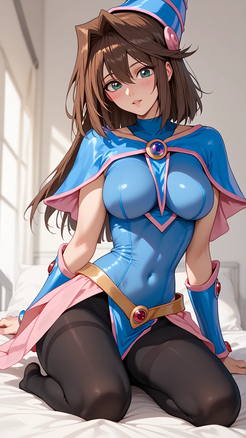                                                
   skin tight black zentai       black tights                         　             dark magician girl　costume　 bed　                                      　 bed　     　 sexy　 


　Cowgirl　pov                  
   ecstatic expression　
Anzu mazaki shortcuts,  brown hair, 　No hat　　　　　　