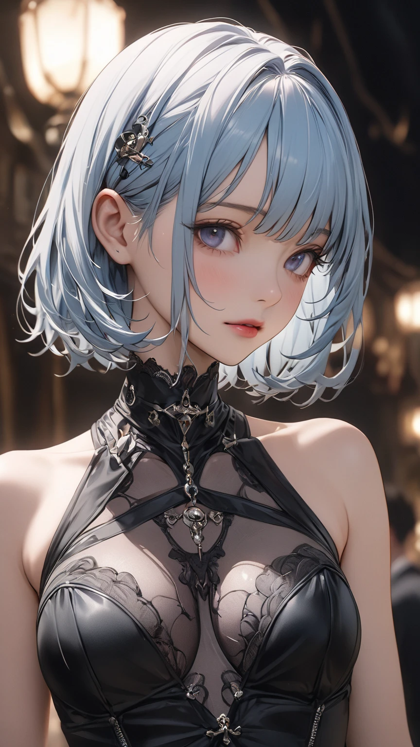 ((Above the shoulder,facial closeups)), Bigboobs, looking at viewert, surrealism, Ghibli-like colors, Ghibli-like colors, anime big breast, Standing painting, angle of view, foreshortening, foreshortening, 8K, Super detail,Women have full breasts and blue hair,hentail realism, shadowing,,character sheets, reference sheet, Standing painting, 8K, Super detail, 1080p, Women's HD,femele, 16k, A high resolution, Best quality, High quality, Anatomically correct, Masterpiece, ccurate, hyper HD,As graceful as a swan,unreal-engine, Ghibli-like colors, anime big breast, Standing painting, angle of view,battle armor,ssee-through,Lace skirt