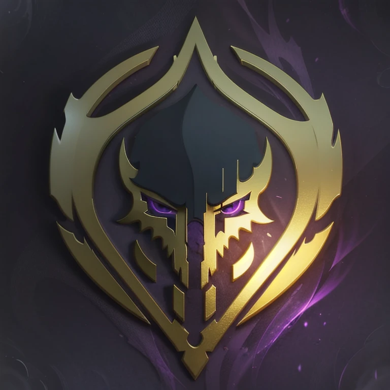 A logo with a very simple eye for a death faction in an RPG world, death emblem , only black color /dark purple,, calm, chic, symmetrical, elegant, high quality, Art work, Cinematic