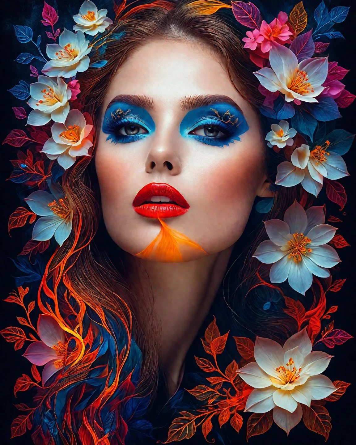 (Artistic Masterpiece of Romantic Life) ( (Themed Art of Life) ( (Conceptual Art) (NFT Exclusive) (Fauvism Work) ()”) Where visual poetry transcends traditional boundaries and embraces the dynamic interplay between creativity and technology Takes),dripping paint,darkart,style, in the style of esao andrews