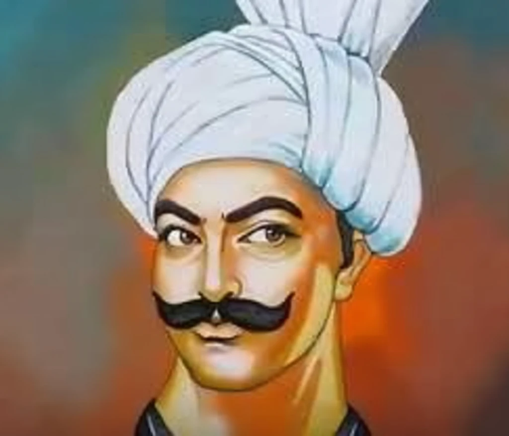 a painting of a man with a green turban on his head, raden saleh, fighter, mogul khan, indian, civ ghandi, alphonso azpiri, profile pic, inspired by Abdur Rahman Chughtai, shadar kai, very clear picture, realistic