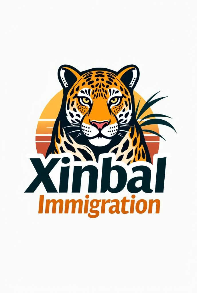 Create a logo for my Travel business with the name BALAM XIINBAL
IMMIGRATION,with a jaguar