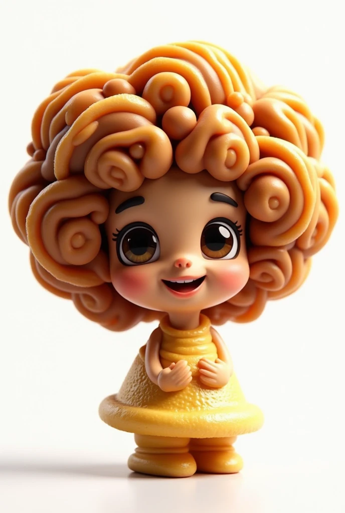 Confectionery design with afro hair.image with white background
