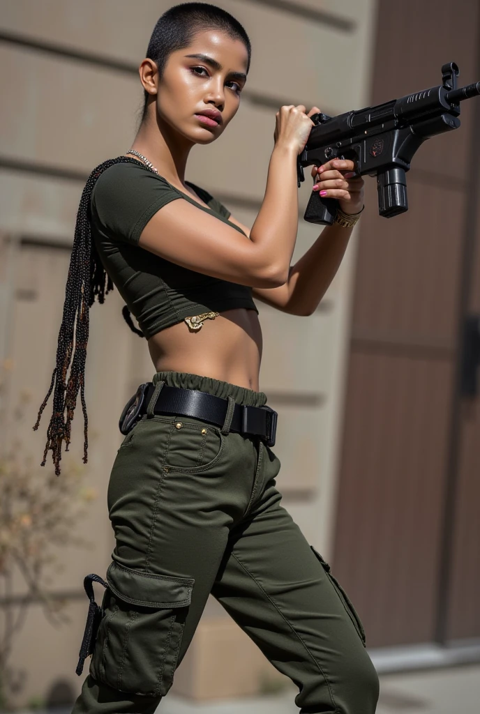 embedding:lilit-a dressed as a swat officer in tactical gear, face close-up