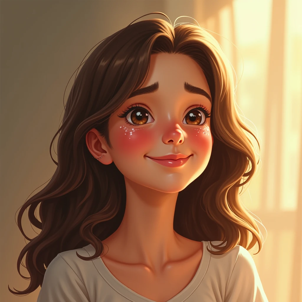 person who cries with a smile and who makes her see that she is not defeated but motivated