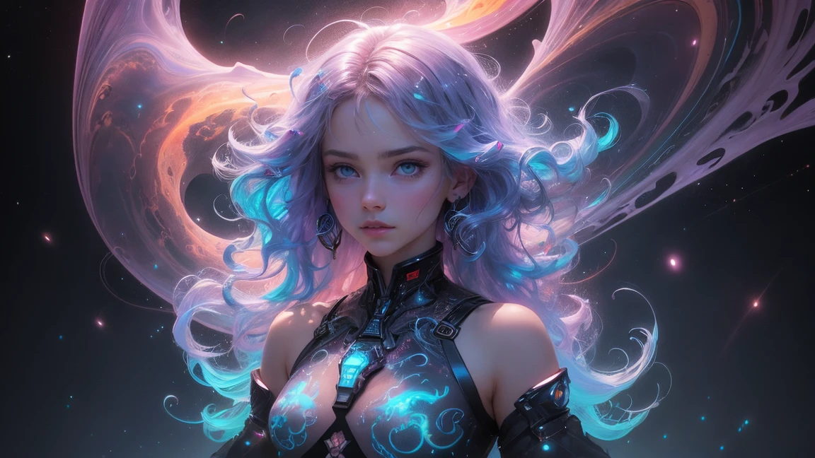 (​masterpiece, top quality, best quality, offcial art, Nice, cosmic, atmospheric, psychedelic, dreamlike and aesthetic:1.2), (1 girl, Platinum white punk rock mohawk, lots of tattoos and piercings, super huge, enormous huge tits), extremely detail,(Fractal Art:1.3),colorful,highest level of detail, Cherry blossoms and butterflies in the wind 
