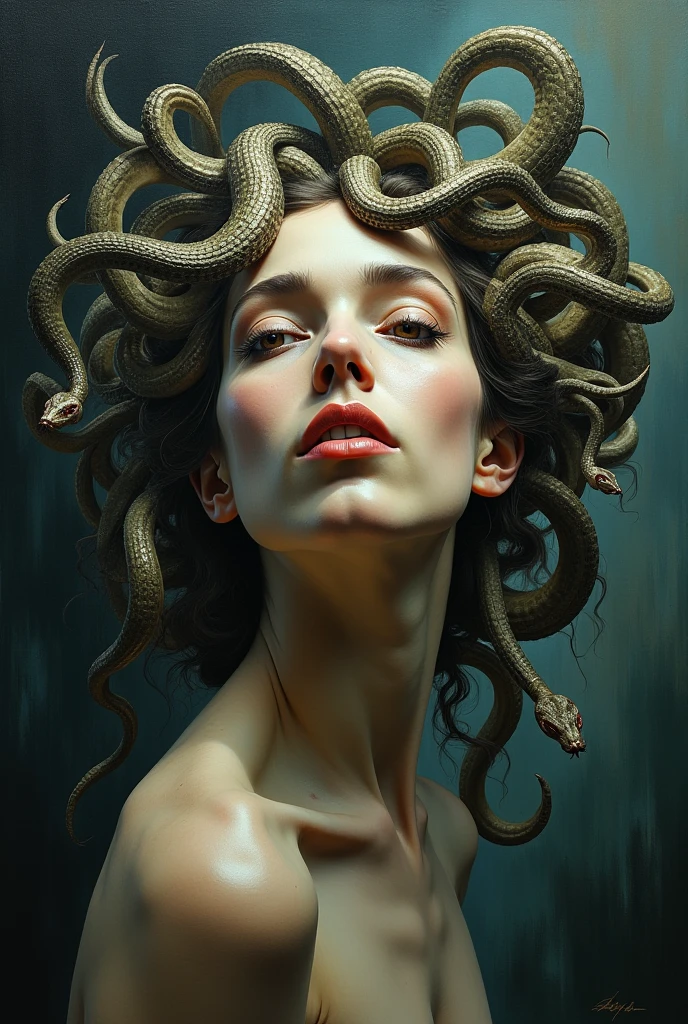 (extremadamente detallado, obra maestra, La mejor calidad), Estilo oscuro, intense illumination, rostro con arrugas, mujer crucificada, tentacle, monstruoso, interior de una piscina de agua, imagen submarina, alien con Colmillos finos. manchas de tinta. Rococo composition. Luz de caravaggio