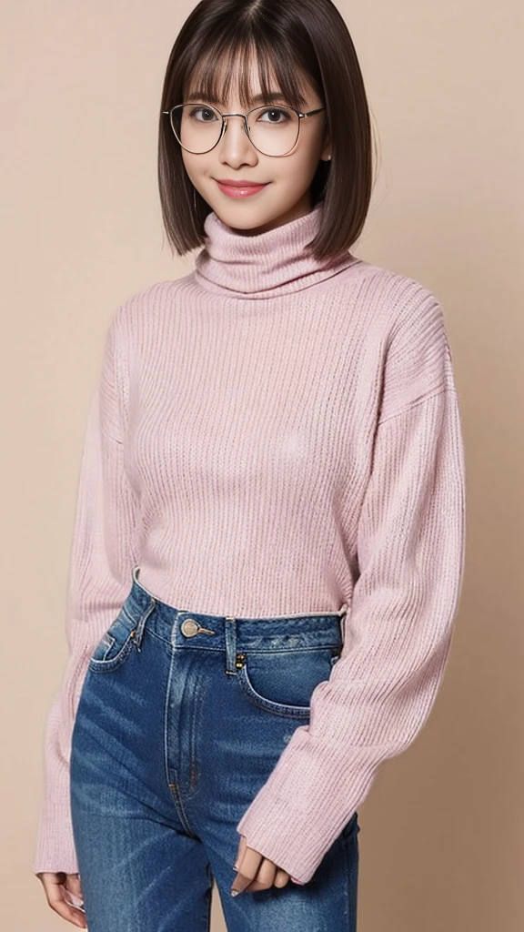 masterpiece, best quality, 16K, hotel, old woman, interior photo, shy, smiling, standing, looking back, looking at viewer, long hair, wave hair, black hair, eyes open, (large breasts:1.32), (wrinkles corners eyes:1.48), (nasolabial:1.48), (old skin:1.48), freckled skin, wrinkles skin, pale skin, (old muscles:1.2), plump, {(pink) virgin killer sweater, (sweater dress:1.2), mini skirt:1.3, ribbed sweater,sideboob,cleavage cutout, backless:1.2, turtleneck sweater,(white sweater:1.3),crop top navel}, piercing, necklace, 50-year-old, old, elderly, japanese, inside, in the bedroom, with a bed, at night, real person, ultra realistic photo, nsfw, full body shot, back shot, bloom