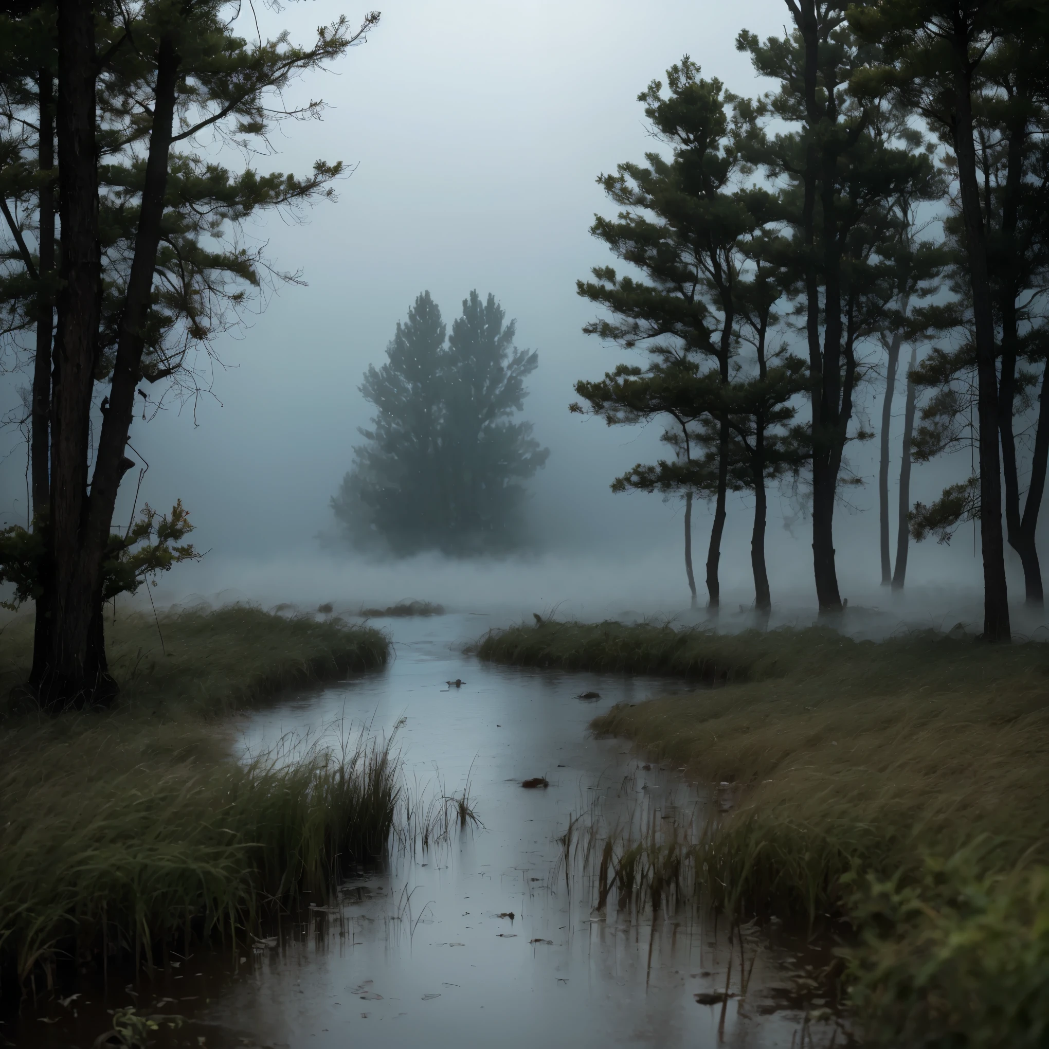 (masterpiece, best quality:1.2, 8k RAW photo, cinematic, high detailed photograph, natural soft lighting, photorealistic, realistic, mystic atmosphere), a full body photograph of a young beautiful female forest ghost with medium breast, ((bare naked, fully nude)), (((coming out of the deep foggy lake, in a natural foggy forest, thick fog))), (heavy rain:1.5), temptating, seducing, hypnotizing viewer to join her in the spirit world, (looking to viewer),(((mystical night scene))), (close shot)