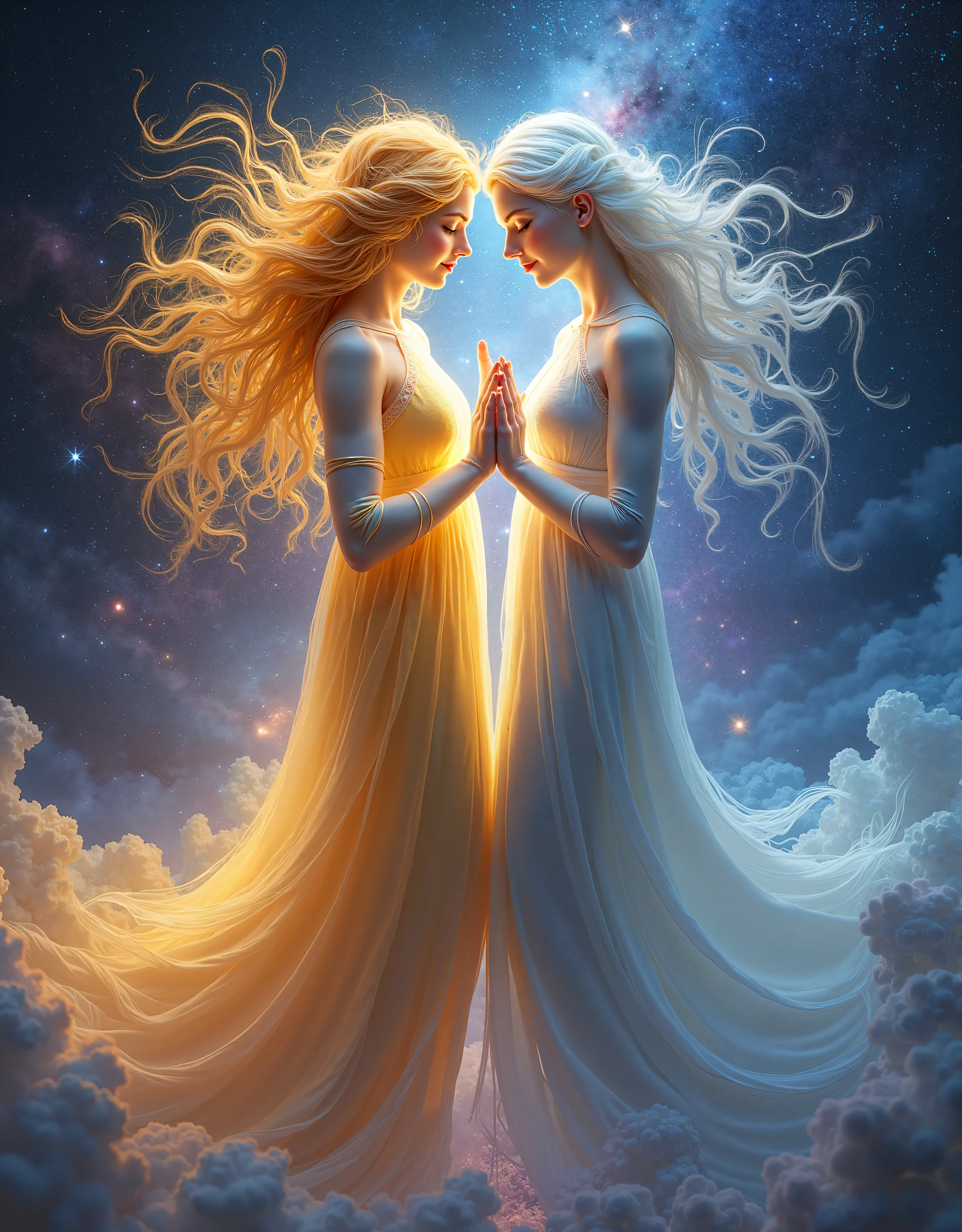 Goddess of the moon and goddess of the sun