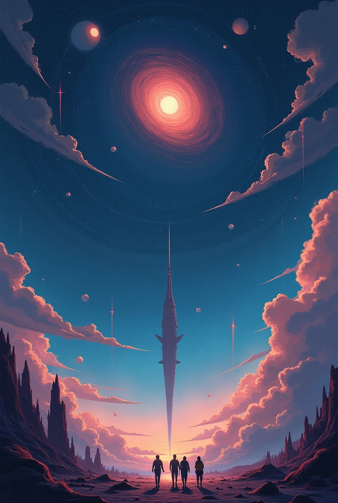 illustration,space colony, Giant Space Colony、Space Migrants ,