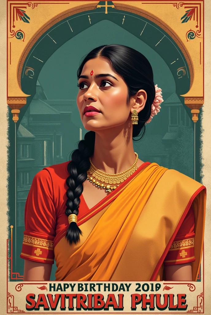 Create a poster for savithri bai phule birthday