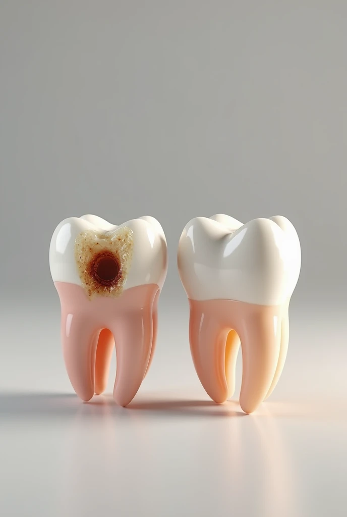 A dental image with biofilm on it
