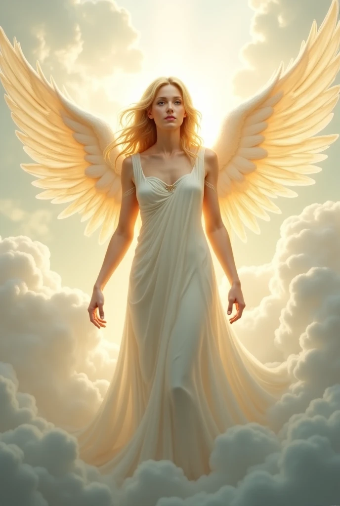 Create a beautiful golden angel
