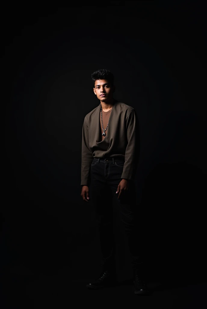 Create a TikToker photo for me with a black background