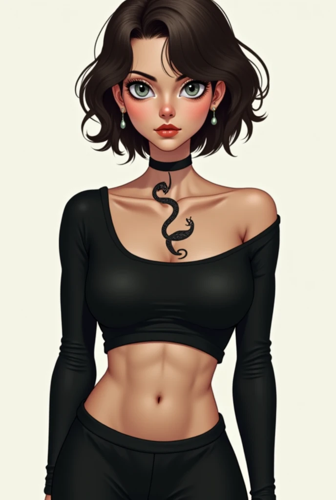 Royal sister, oriental classical beauty, arm text tattoo, cold feeling, big red lips, green pupils, 8k --auto