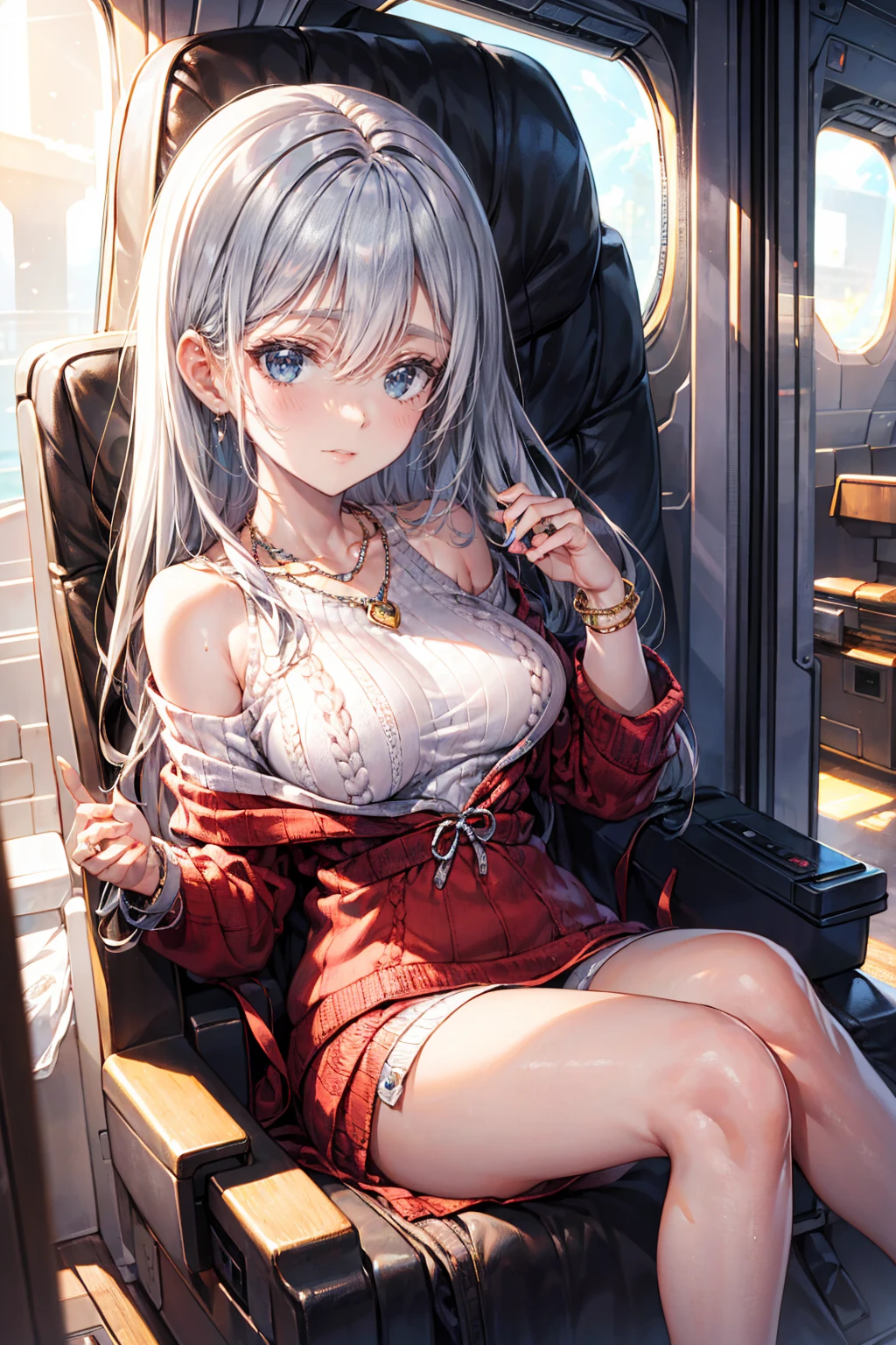 {(masterpiece,best quality, 8K UHD, extremely detailed CG, detailed beautiful face and eyes and skin and hair)}, {(ultra realistic photo style:1.4)}, {(Free fall from Altitude ten_thousand meters:1.4), (out of focus background:1.4)}, {1woman, medium hair, Ponytail hair with braids, small breasts, forehead}, {(strike_witches:1.4), (white small_lace_panties:1.1)}