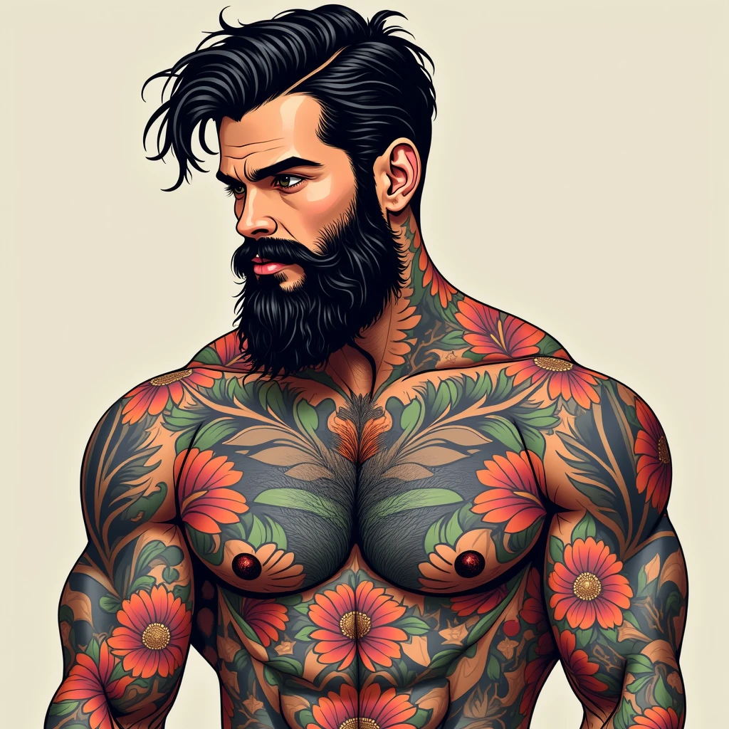 Overcoming life tattoo for man&#39;s arm