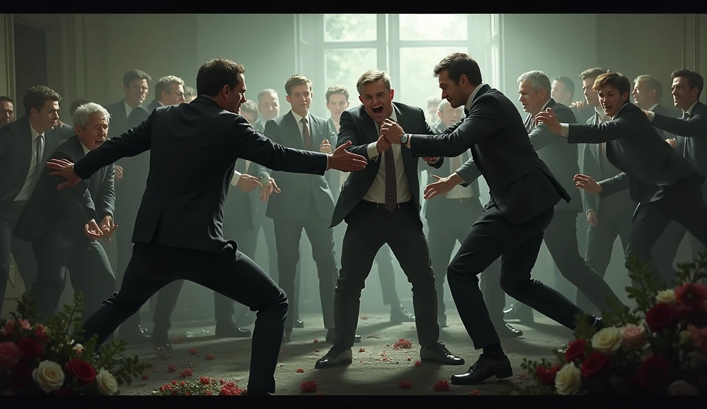 Create an image of anger in a company