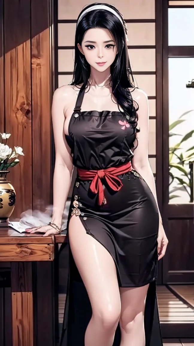 (tmasterpiece), best qualityer, 1girll, middle finger, 独奏, eBlue eyes, brown hair, long whitr hair, nedium breasts,big cleavage breasts, cparted lips, Black shirt, The shirt, jewely, looking at viewert, nipple piercing, nail polish, Bare shoulder Japanese style swimsuit