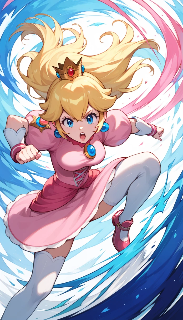 score_9, score_8_up, score_7_up, score_6_up, 1girl, princess peach ,from side, front, cute pose, smile, looking at viewer, simple white background, dynamic pose, splash art, concept art, cowboy shot,
RinotunaYei, <lora:RinotunaPony_Style-10V5:0.9>