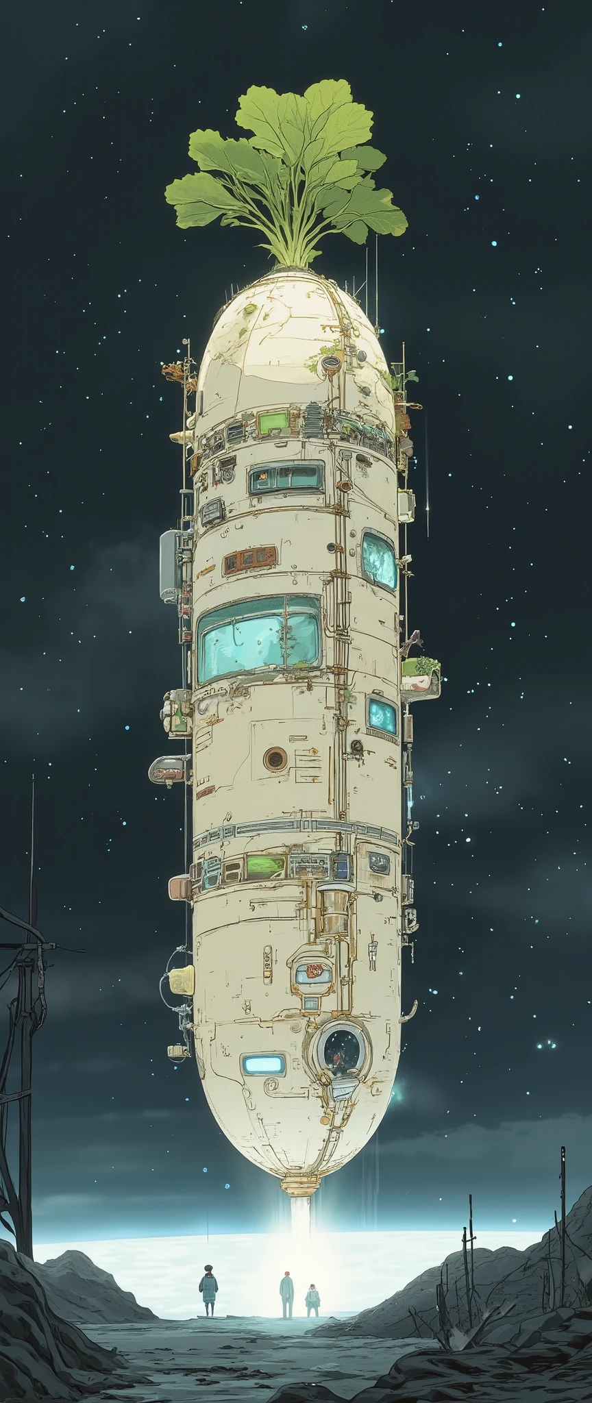 (Masterpiece:1.2, top quality, ultra high definition, very detailed, best illustration),8k,16k,wallpaper,space colony,,( a glass-walled space colony in the shape of an elongated daikon :2.0),(people類が増えすぎたpeople口を宇宙に移民させるようになって半世紀が過ぎた:2.0),(地球の周りの発達したpeople工都市はpeople類の第二の故郷となり、peopleはそこで子を産み、Raising 、 died :2.0),( Space Century 0078 :2.0),(Space colony Side 3 called itself the Principality of DAIKON.:2.0),(The Principality of DAIKON challenged the Earth Federation government to a war of independence.:2.0),(地球連邦とDAIKON公国の総people口は半分を死にいたらしめた:2.0),(people々was terrified by his own actions.:2.0),( anime artwork :2.0),(The background is outer space:2.0)