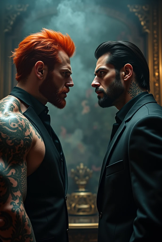 Book cover featuring a red-haired Russian mobster and a football player