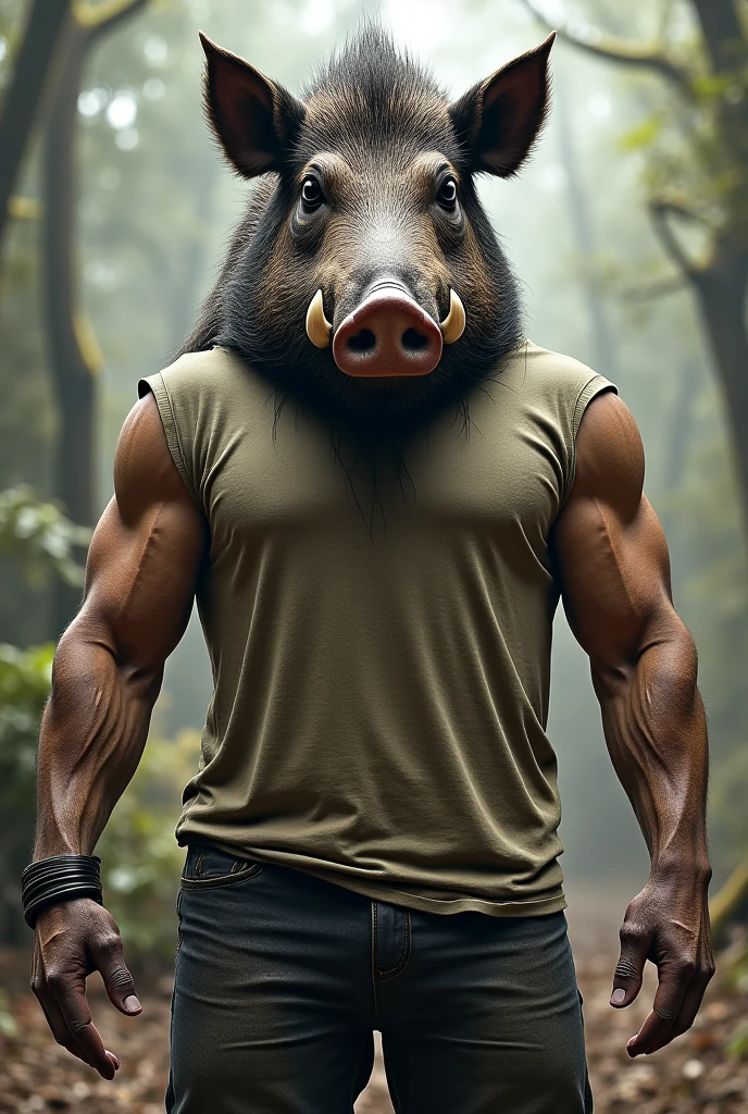 ahuman with ass head