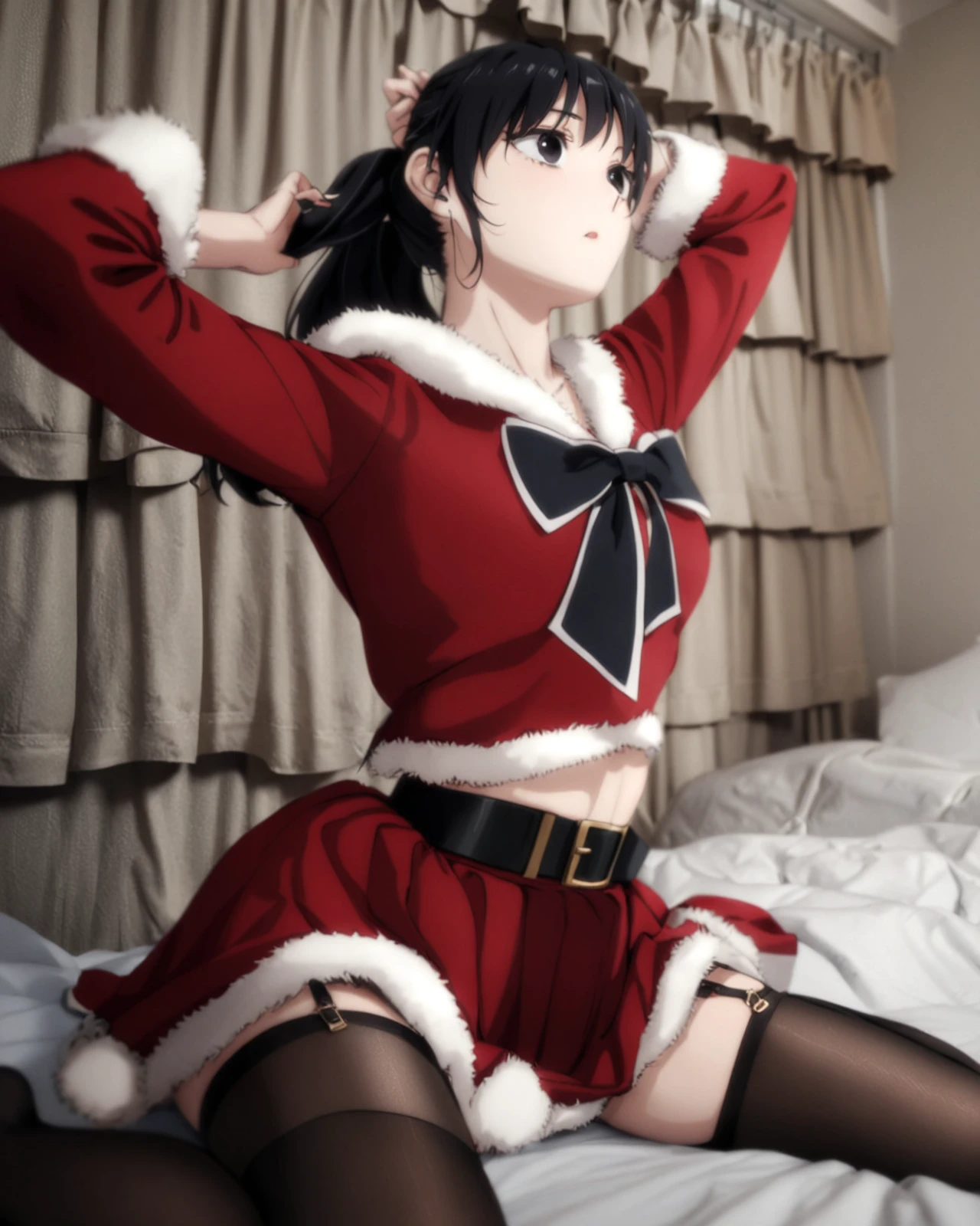 high definition images, atmospheric perspective, 8k, super detail, accurate, best quality, anime background, 1woman, slut, (ecstasy face), (drooping eyes), (blush), ((sleepy)), ((elaborately designed luxury and brightly colored panties, panties high definition images, draw panties with super precision)), ((show off the panties)), (she has pubic hair), open legs, open mouth, swollen areola, winter clothes, ((thin thighs, thin legs)), pantyhose, earrings, hair up, simple necklace, (strange pose), ((moment of orgasm)), (angle from below), downtown, illumination, scarf, snowing