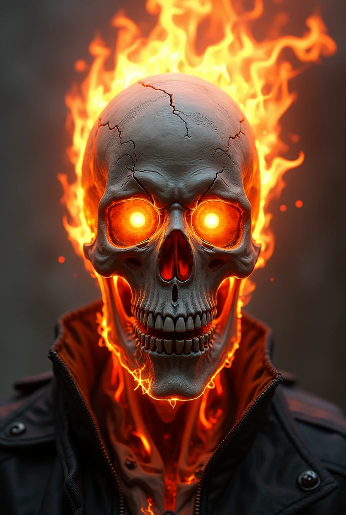 ((best quality)), ((masterpiece)), ((realistic)), (detailed), (Man with skull instead of a head:1.2) (playing the electric guitar:1.0) (wearing the black leather jacket:1.0) flames, detailed digital art, trending on artstation, concept art, unreal engine, hyper detailed, volumetric light, moody cinematic epic concept art, realistic matte painting, cinematic epic, insanely detailed, , ((masterpiece)), absurdres, HDR