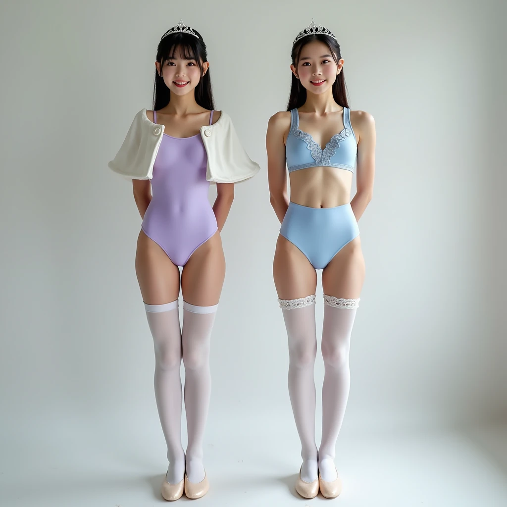 Colorful Enamel Bodycon、Long body、Braids、Underpants、classical ballet、Full smile、the front、Shibuya Center